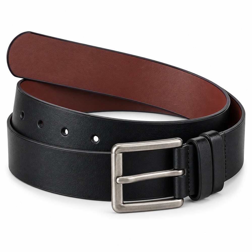 Perry Ellis Portfolio Mens Belt Black Burgundy Brown Size 34 NWT